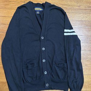 Ralph Lauren Rugby Cardigan Black Medium Vintage